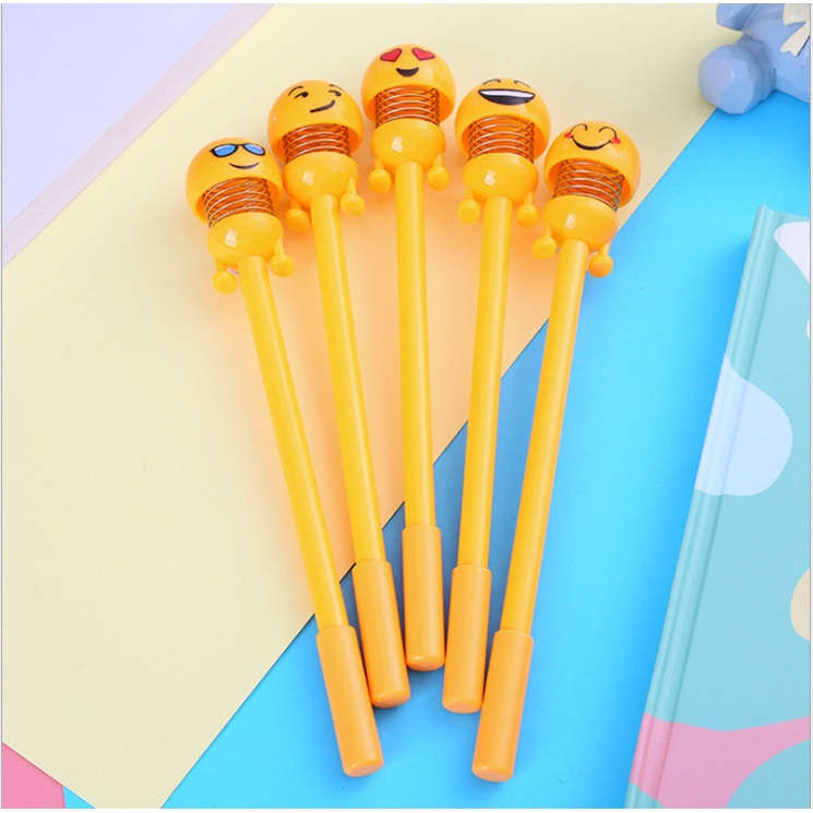 [Giá sỉ] bút bi mực gel đầu bút khôn mặt cười lúc lắc