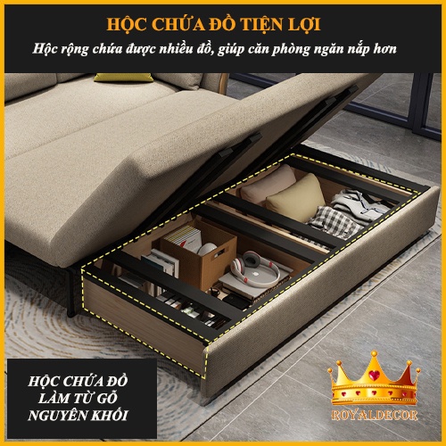 [BÁN CHẠY] Giường gấp gọn thông minh ROYALDECORHN sofa giường phòng khách đa năng khung thép, giường xếp đệm cao su | BigBuy360 - bigbuy360.vn