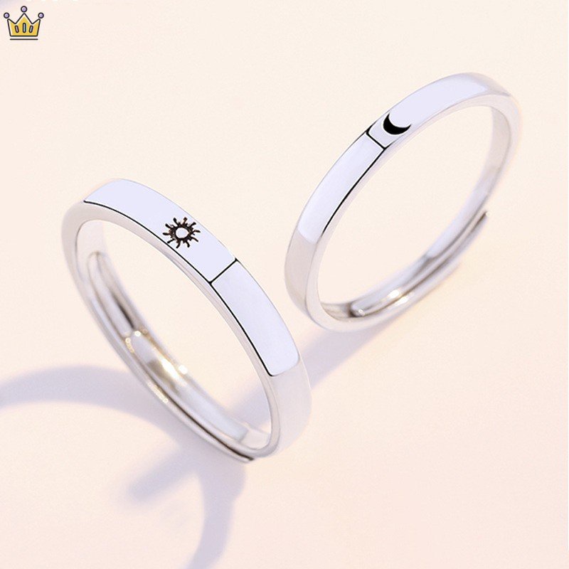 Nhẫn đôi đẹp mạ bạc 925 nam nữ cao cấp giá rẻ tình yêu JP5