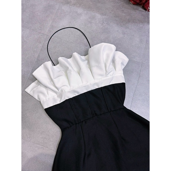 OSIBOHOME - Đầm TK cúp tiểu thư phối viền ( sẵn mút )