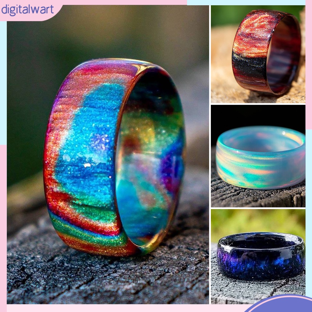 Nhẫn Acrylic Nhiều Màu Bắt Mắt Cho Nữ