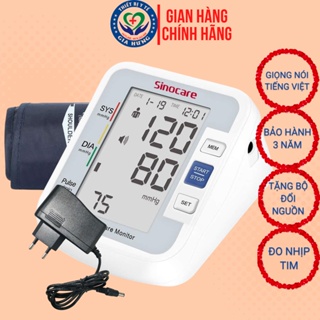 Máy đo huyết áp Sinocare BA-801 (Giọng nói Tiếng Việt) + Đổi Nguồn