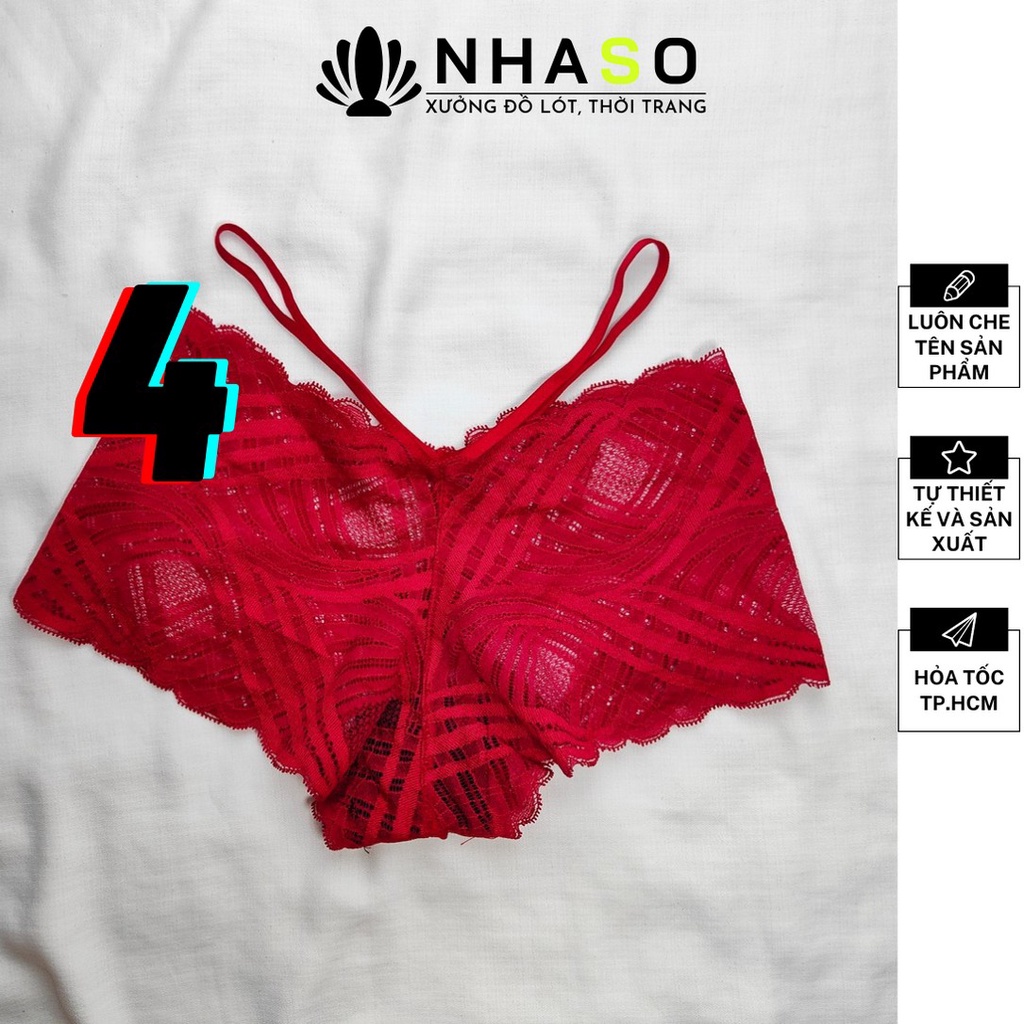 Quần lót đùi ren sexy🔥QL01 họa tiết 4 màu mẫu boxer gợi cảm Nhà Sò