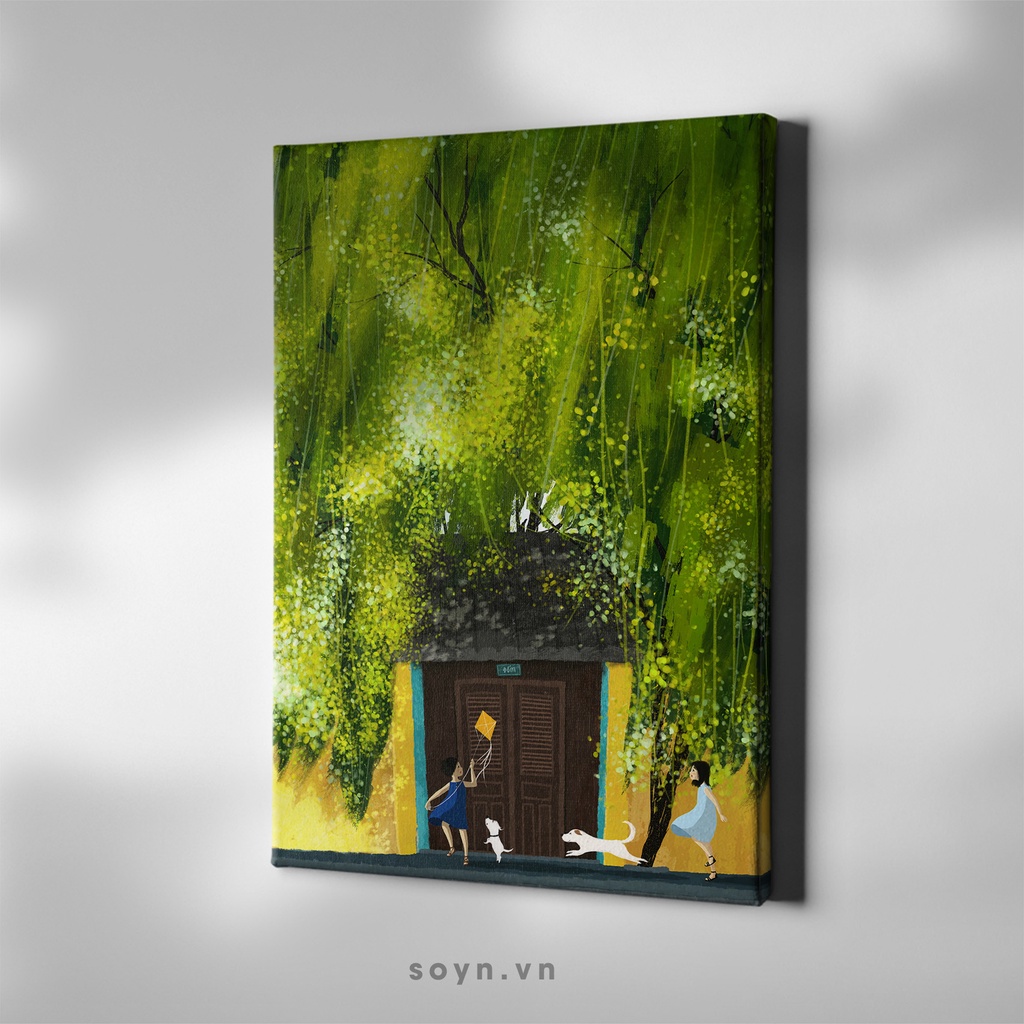 Tranh treo tường Cotton Canvas chất lượng cao, Artwork bản quyền, Buổi trưa hè, Soyn D044