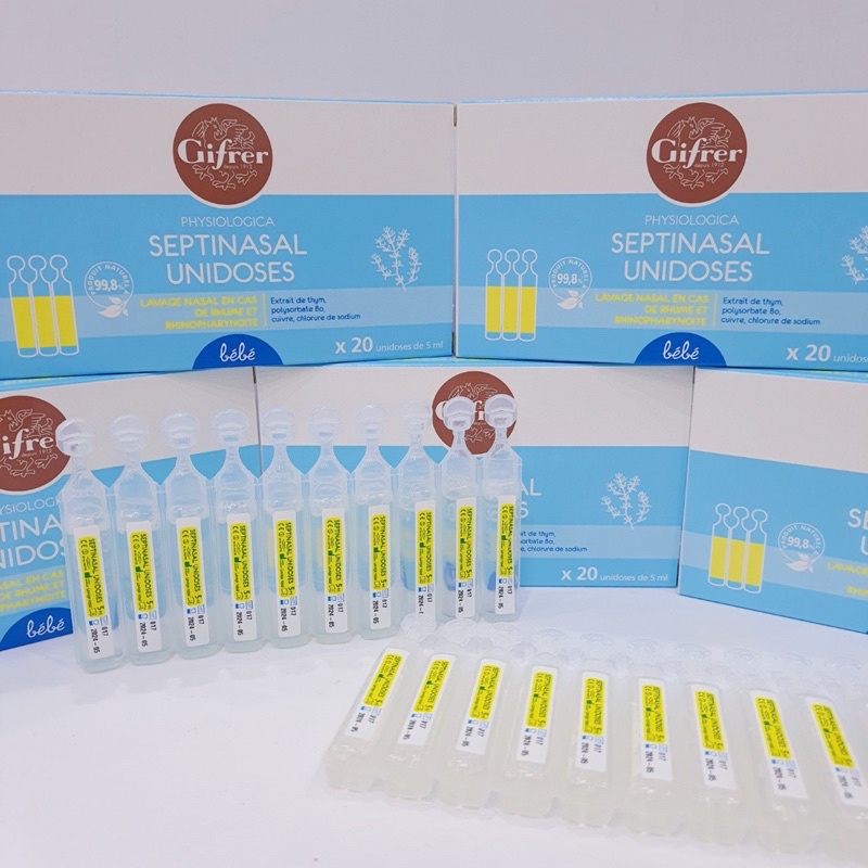 Nước Muối Sinh Lý Gifrer Pháp Hồng- Xanh