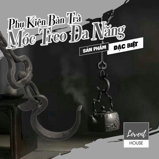 Móc sắt treo đa năng 360 độ- phụ kiện bàn trà Sencha vintage phong cách Nhật đặc biệt treo ấm đun nước