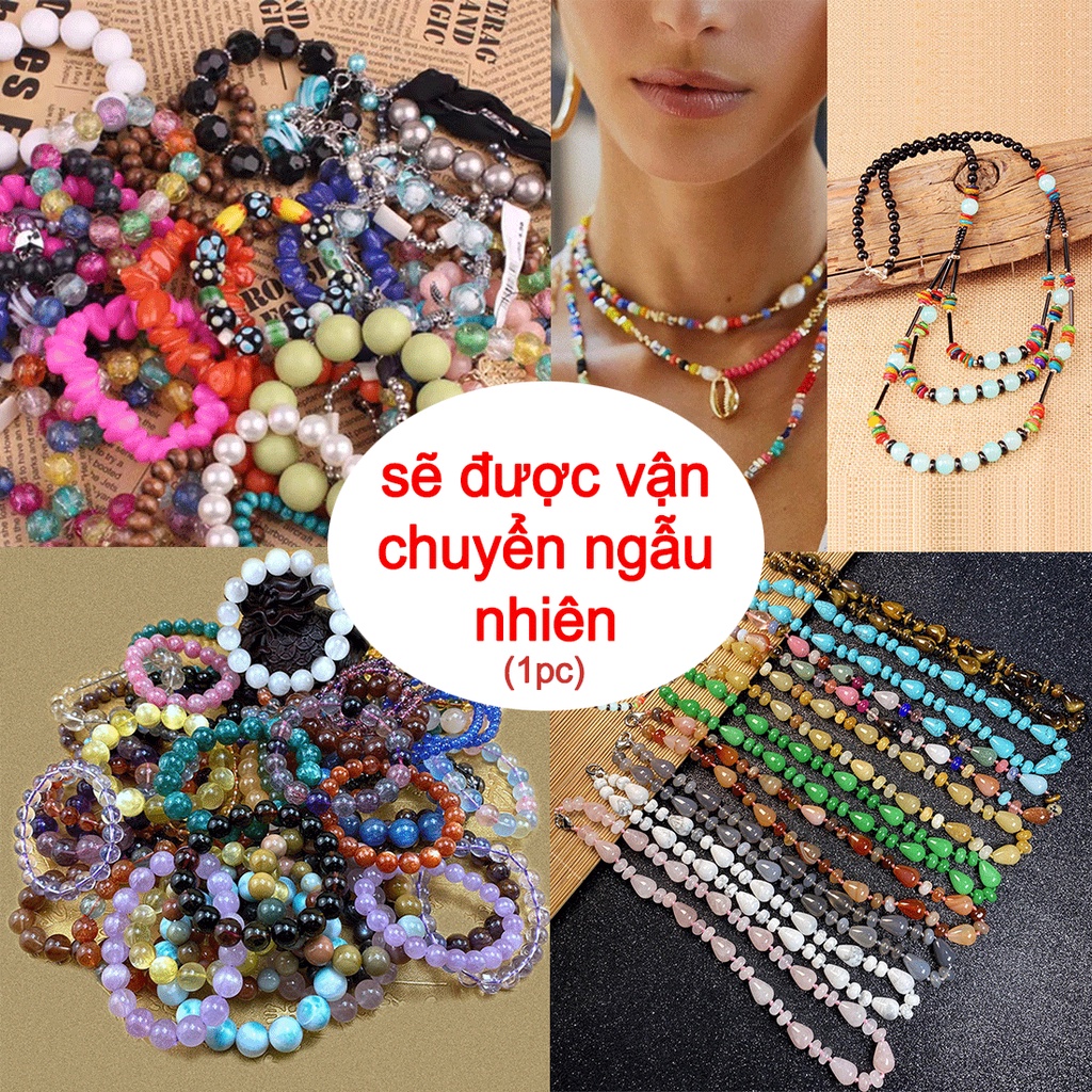 Vòng đeo tay hạt pha lê dễ thương đầy màu sắc 1 cái, mang đến cho các cô gái nhiều lựa chọn
