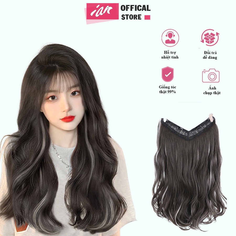 Tóc Kẹp dải 3/4 Đầu,Xoăn Sóng Hấp Dẫn