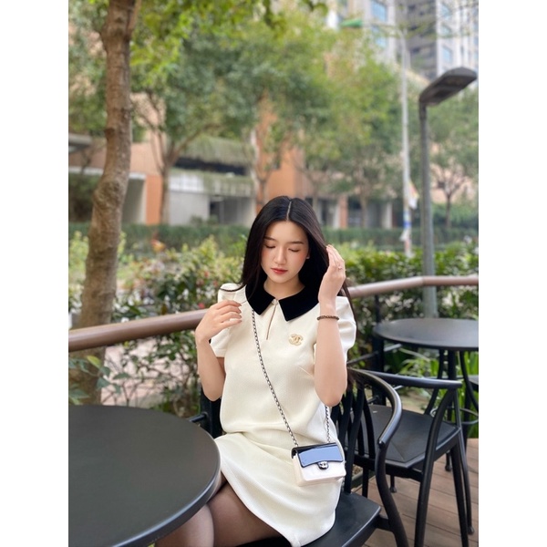 Kelly Dress - Váy thiết kế phối cổ nhung DTM