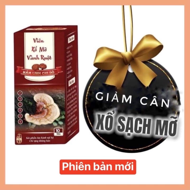 Xổ Mỡ Vành Ruột LINH CHI ĐỎ Giúp Đào thải mỡ thừa vùng Bụng Giảm Cân-Xổ Mỡ Vành Ruột