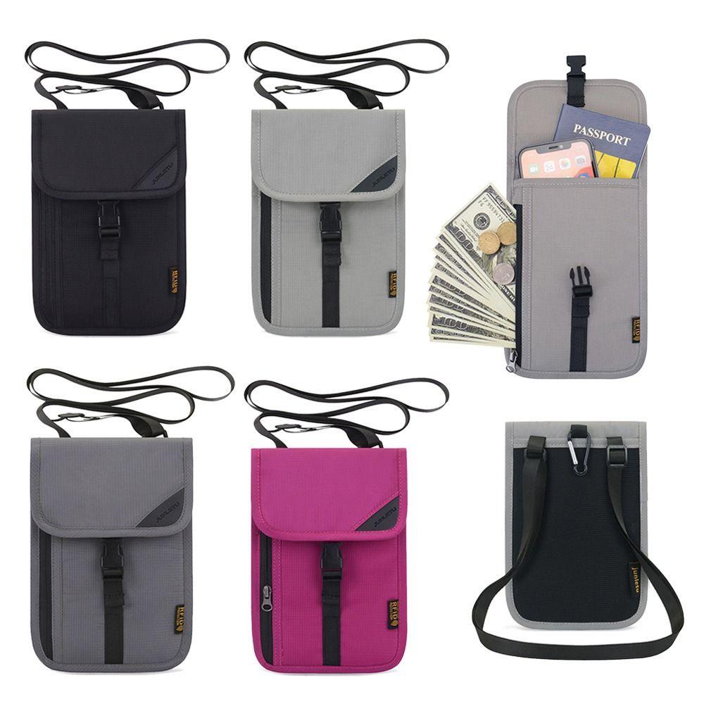 ROWANS Ví Đựng Hộ Chiếu Đa Năng Có Khóa Kéo Giá Đỡ