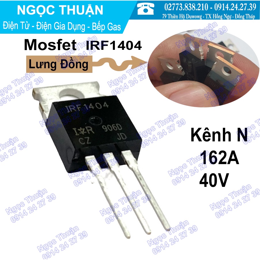 mosfet IRF1404 KÊNH N  162A 40V