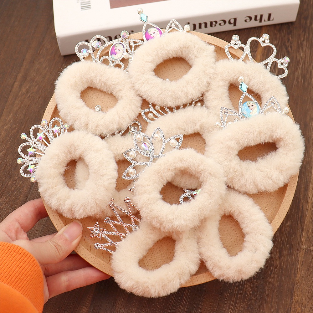 Dây Buộc Tóc Hình Vương Miện Đính Ngọc Dễ Thương