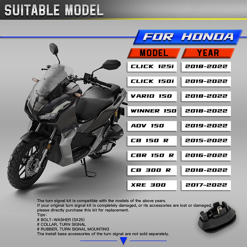 Đèn LED Xi Nhan Chuyên Dụng Cho HONDA ADV150 VARIO Rsz RS150 CB500 CBR250RR 1000RR CBF CRF 250 / L X-ADV XRE 300