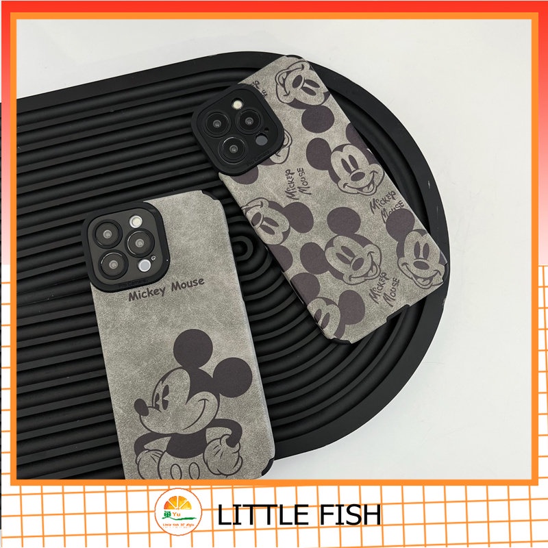 Ốp Điện Thoại Da Mềm Chống Sốc Họa Tiết Chuột Mickey Cho iPhone 14 Pro Max 11 12 13 Pro Max