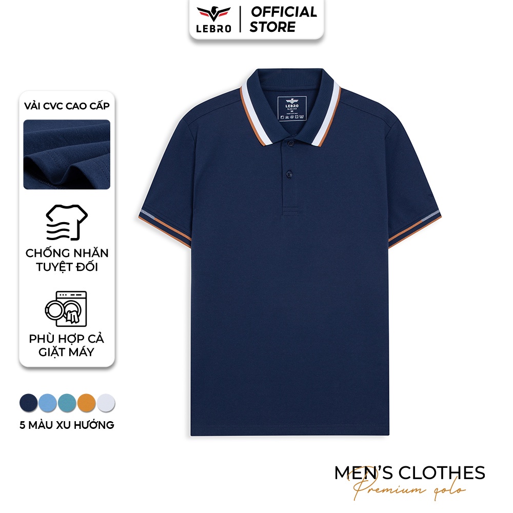 Áo Thun Polo Nam Lebro Có Cổ Ngắn Tay Cotton CVC Thoáng Mát Thấm Hút Mồ Hôi (TPL23-02A)