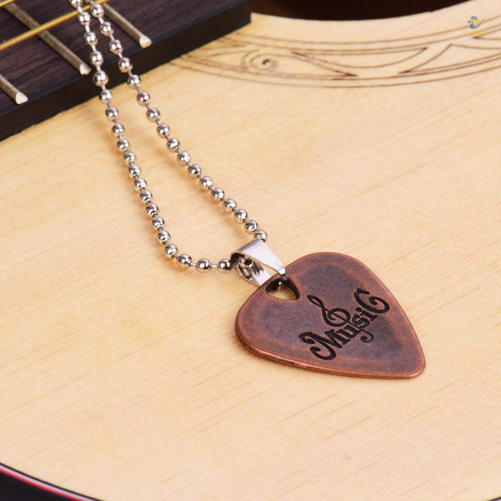 Vòng cổ Hợp Kim Kẽm Dày 1.2mm Hình Đàn Guitar Độc Đáo