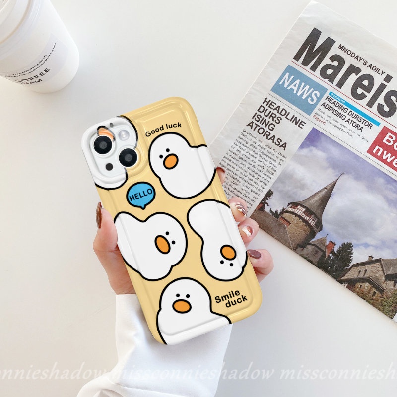 MissConnie Ốp Điện Thoại TPU Mềm Chống Sốc In Hình Vịt Cho iPhone 11 Pro MAX 7plus XR 11 14 13 12 Pro MAX 6 6S 7 8 Plus X XS MAX