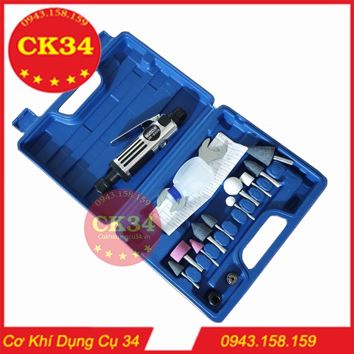 Bộ máy mài hơi, mài săm lốp cầm tay BORO kèm đầu mài chính hãng