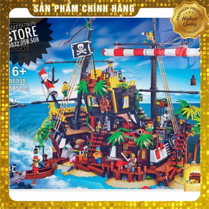 Bộ Xếp Hình non-Lego 698998 Lắp Ráp Con Tàu Đắm Trên Đảo Cướp Biển ( 2545+ Mảnh + 8 nhân vật ) [ Hàng Có Sẵn ]