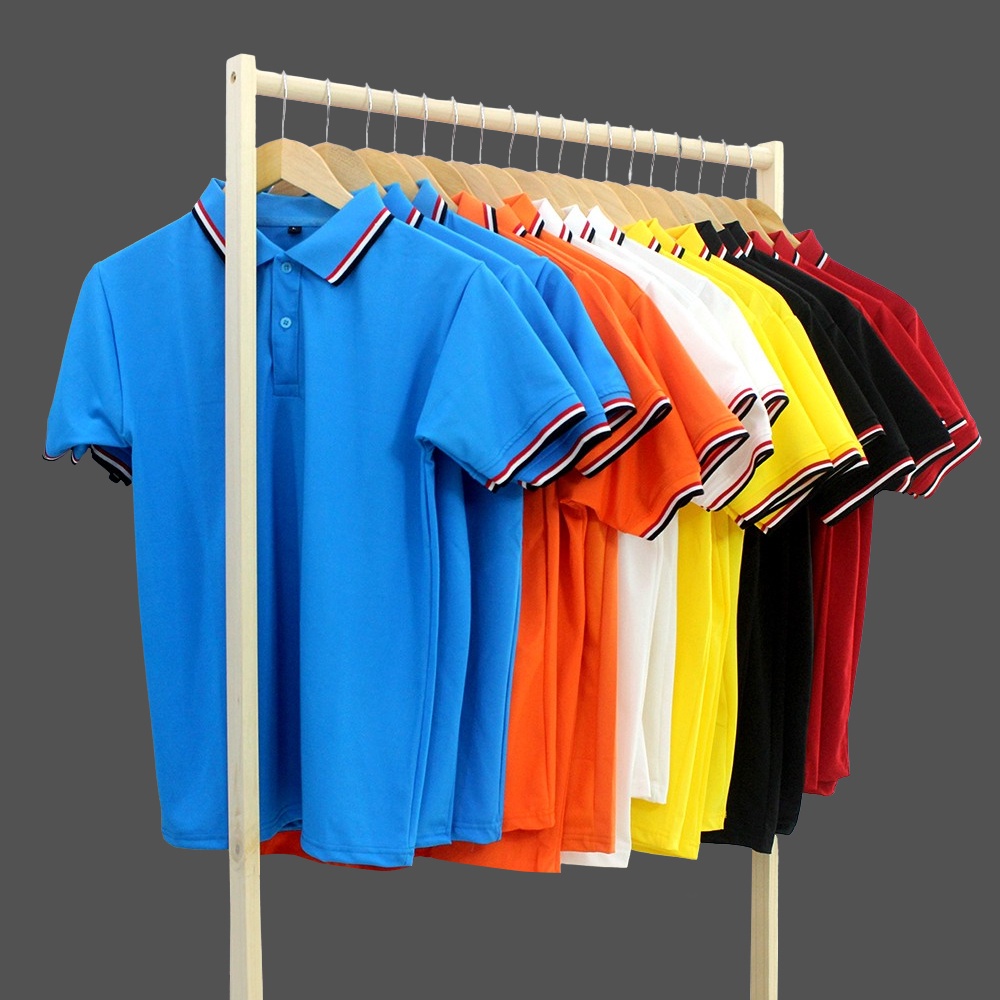 {giá xưởng} Áo Thun Trơn Cá Sấu Polo Phối Màu from xuông 3 Sọc Cổ Bẻ Co Dãn Thoáng Mát Không Xù Lông giá xưởng