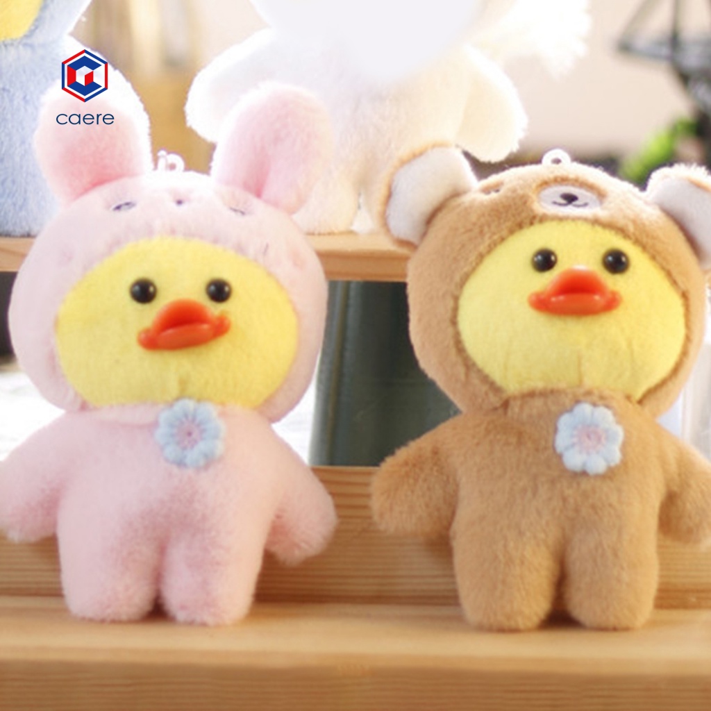 Móc Khóa Vịt Nhồi Bông Mini Màu Vàng Dễ Thương