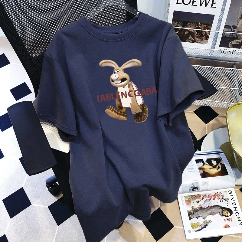 NRVP Áo thun 100% cotton tay ngắn dáng suông in họa tiết trẻ trung thời trang unisex size 5XL