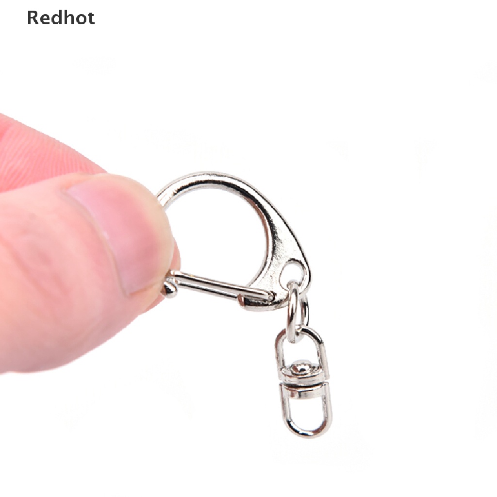 Set 10 Móc Khóa Ngắn Màu Bạc Bóng DIY