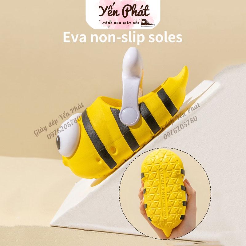 Dép EVA Chống Trượt Họa Tiết Chú Ong Hoạt Hình Thời Trang Mùa Hè Xinh Xắn Cho Bé Size 18-23 MS9015