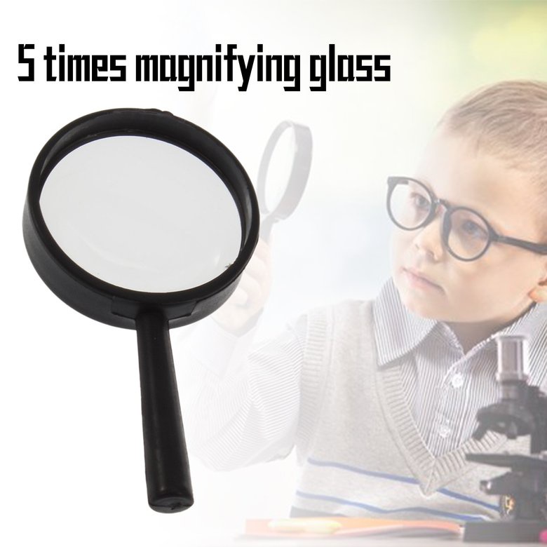 Top Handheld Reading 5X Micro Magnifier Hand Held Magnifying Acrylic 25mm