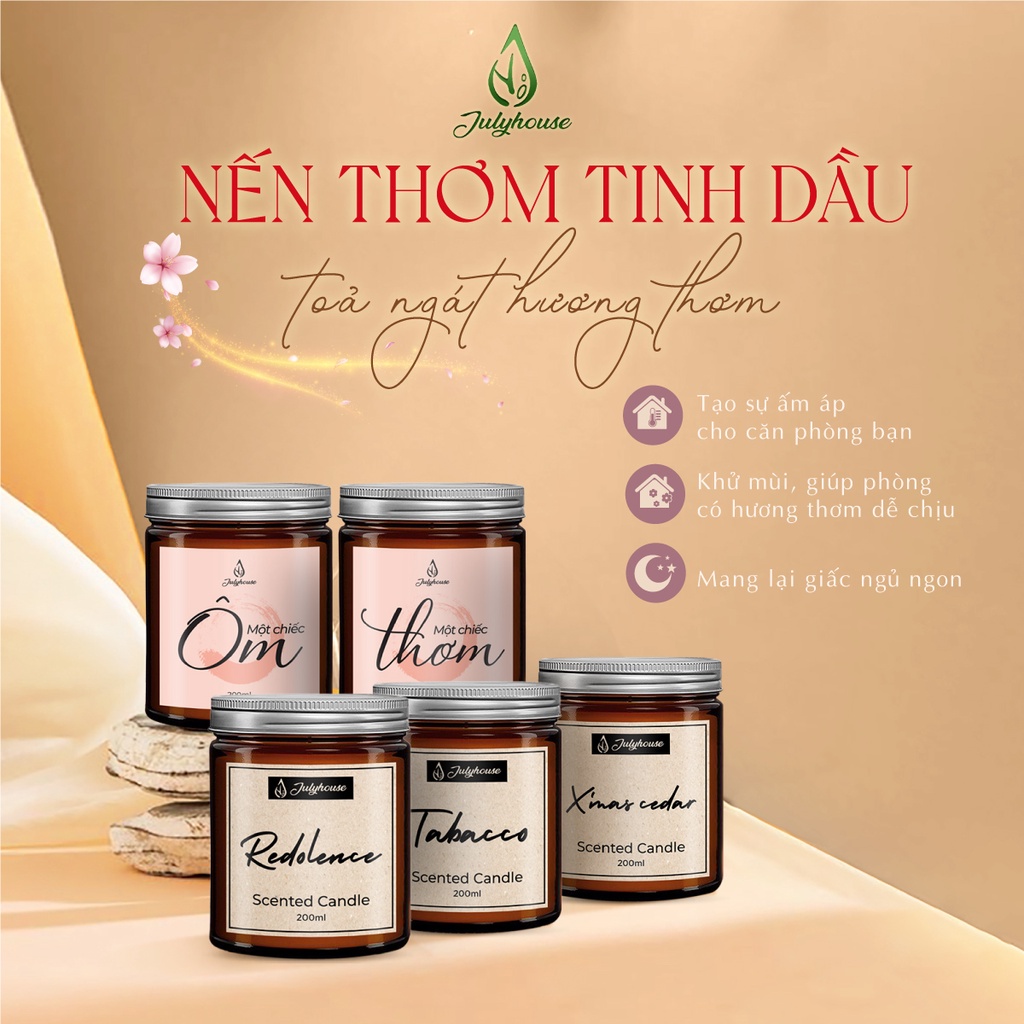 Nến Thơm Xmas Cedar Julyhouse 200ml Quà Tặng Phiên Bản Đặc Biệt 2023