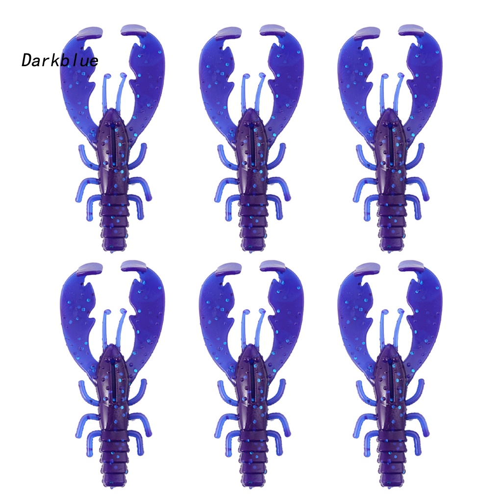 Bộ 6 Mồi Câu Cá Giả Hình Tôm Hùm Mềm Màu Sắc Tươi Sáng Có Thể Tái Sử Dụng