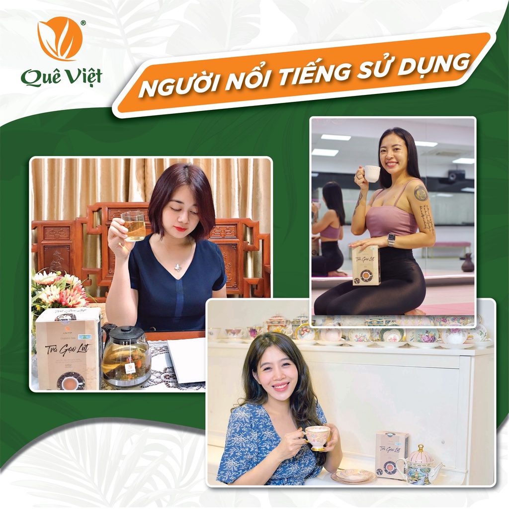 Trà gạo lứt quê việt 600gr tác dụng thanh lọc gan, giải độc cơ thể nguyên liệu tự nhiên an toàn