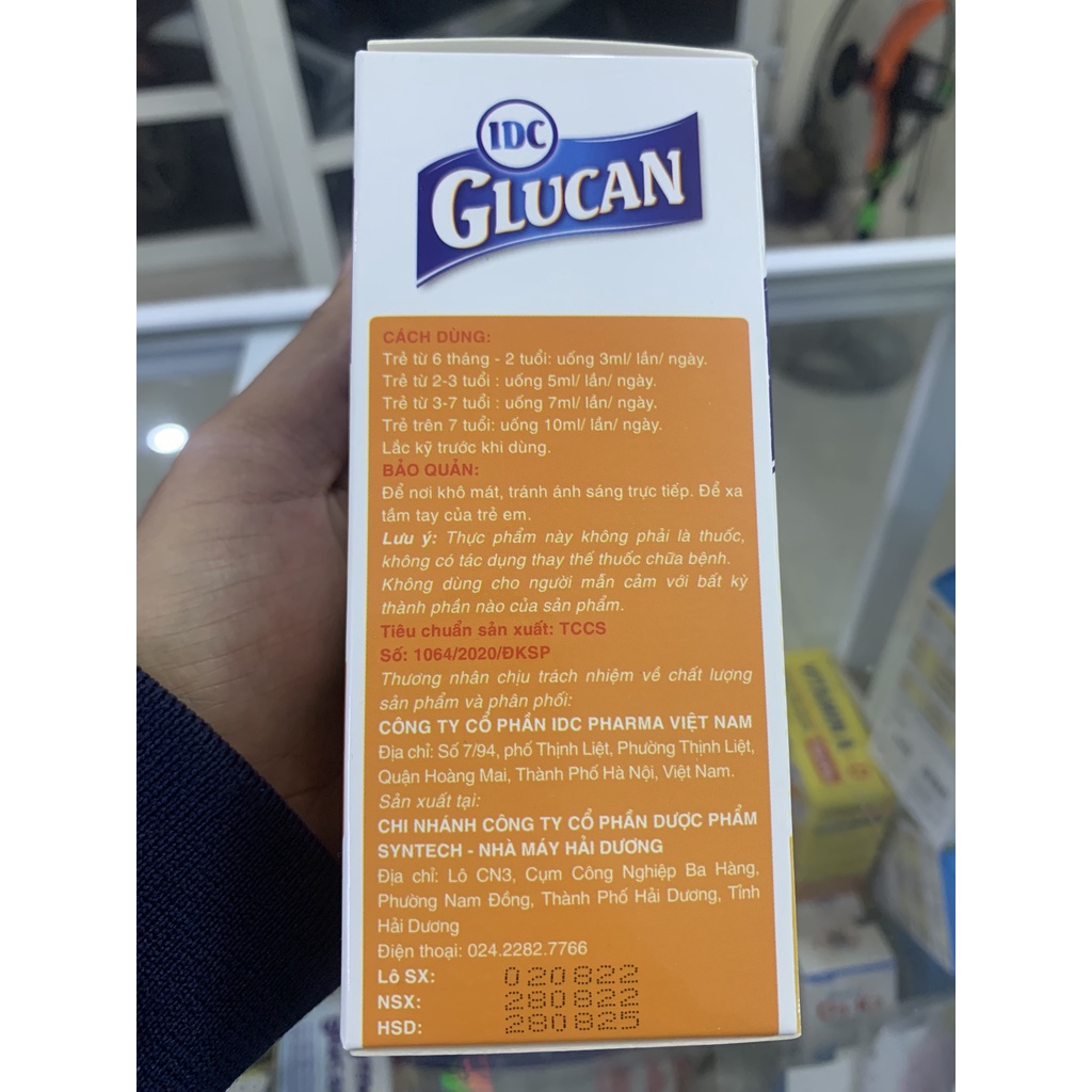 IDC GLUCAN - HỖ TRỢ TĂNG CƯỜNG TIÊU HÓA, GIÚP ĂN NGON MIỆNG