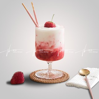 Ly, cốc thủy tinh đế cao uống nước & cà phê, vân sọc dọc sang trọng Ly cocktail