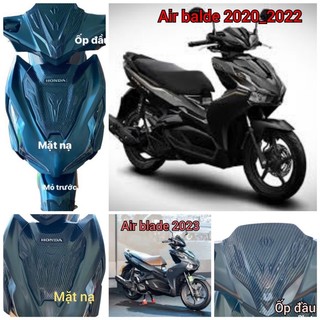 Ốp trang trí ốp đầu+mặt nạ air blade 2024-2020 carbon lắp chung