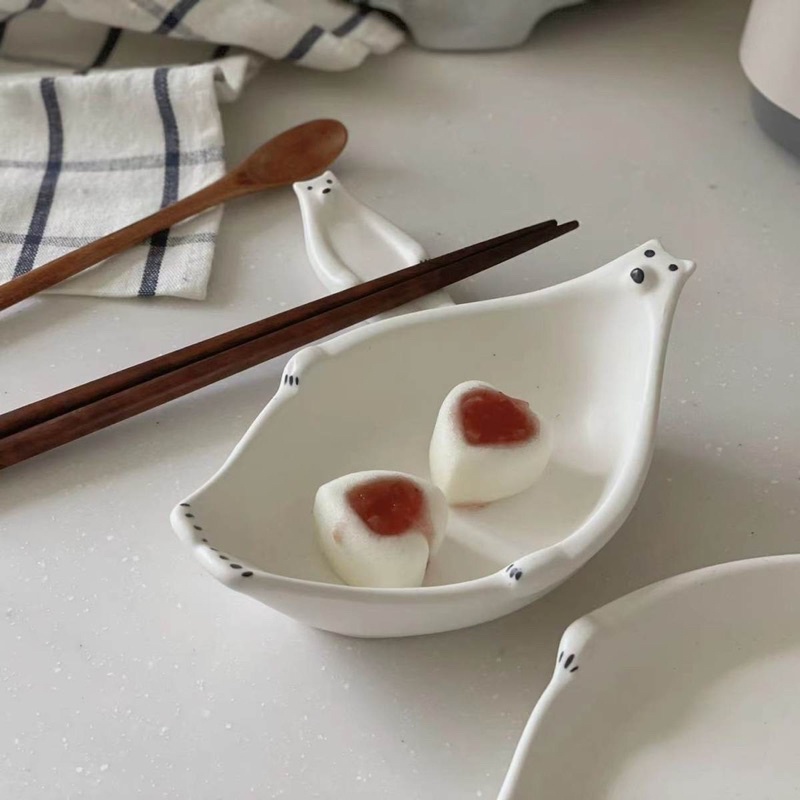 Bộ bát đĩa hình gấu bắc cực dễ thương, bát đĩa decor