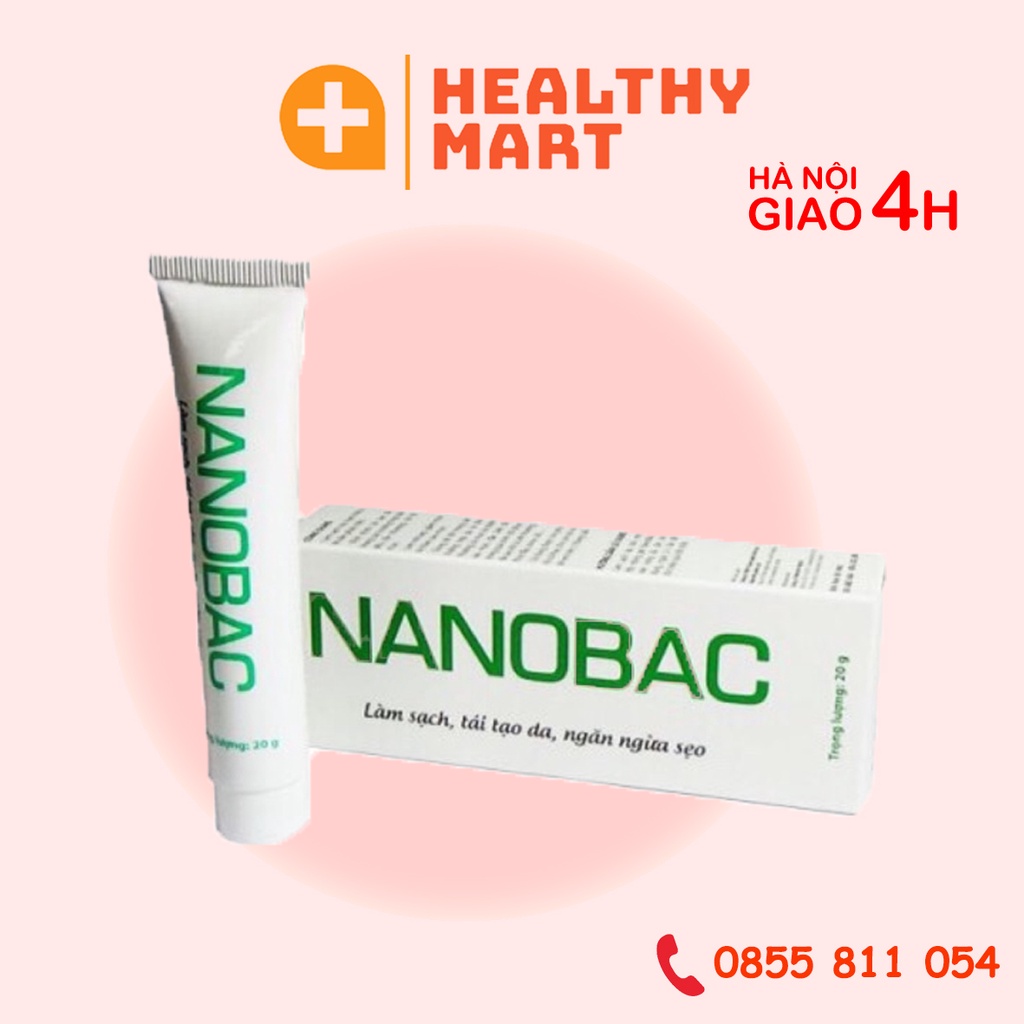 ✔️️️NanoBac - Kem bôi làm sạch, tái tạo da và ngăn ngừa sẹo Nano bạc MT pharco