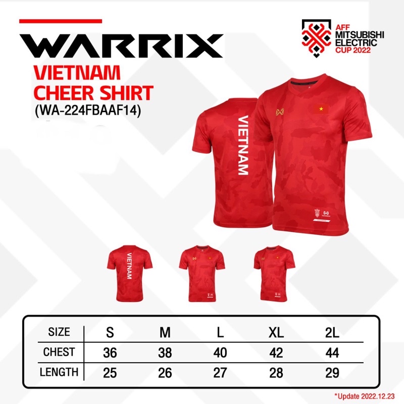 ÁO VIỆT NAM WARRIX AFF CUP 2022