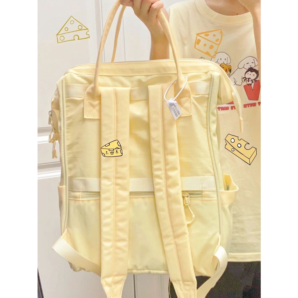 🎈🎈Ba lô máy tính Ba lô công suất lớn Ba lo Đi Học Cỡ Lớn Hình Phô Mai Dễ Thương Cho Nữ Ba lô dễ thương Ba lô phô mai Ba lô đơn giản