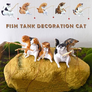 Đồ Trang Trí Bể Cá Hình Mèo Con B4C4
