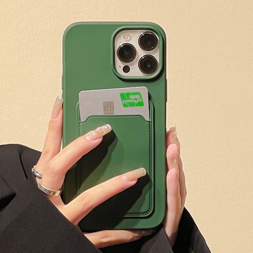Ốp Điện Thoại Silicon TPU Mềm Siêu Mỏng Có Ngăn Đựng Thẻ Cho IPhone 14 13 12 11 Pro Max X Xs XR 8 7 Plus