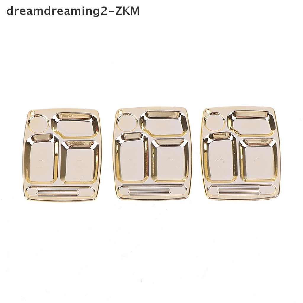 Bộ 3 Món Chén Đĩa &amp; Chảo Ăn Tối Mini Dùng Trang Trí Nhà Búp Bê