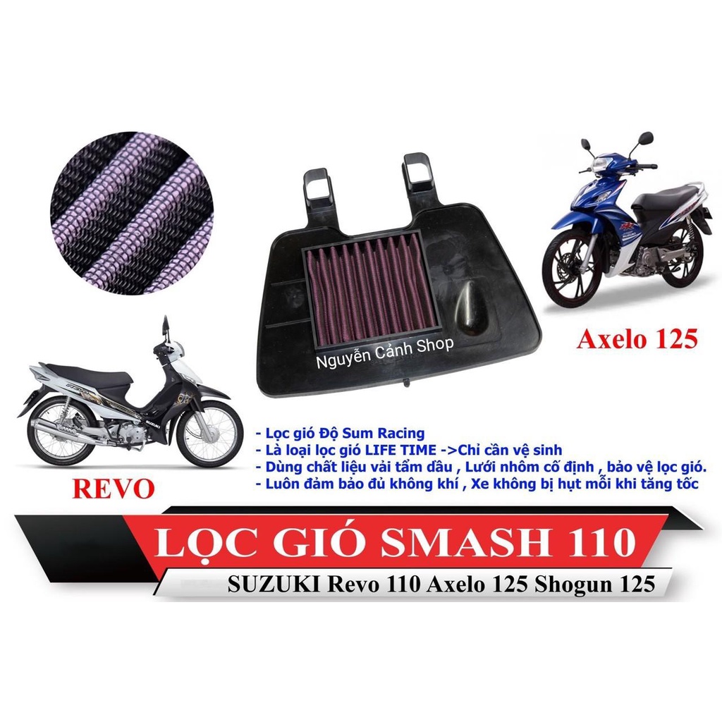 Lọc gió độ xe AXELO