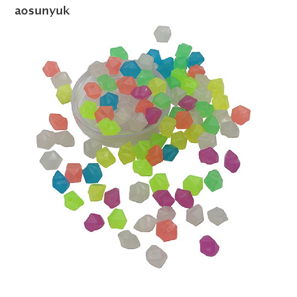 Aosunyuk Set 50 Viên Đá Dạ Quang Phát Sáng Trong Đêm Trang Trí Sân Vườn