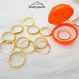 Nhẫn Trơn Nam Nữ, Nhẫn 1 Chỉ Xi Mạ Vàng Bền Màu Đủ Size Có Khắc 999 Cao Cấp