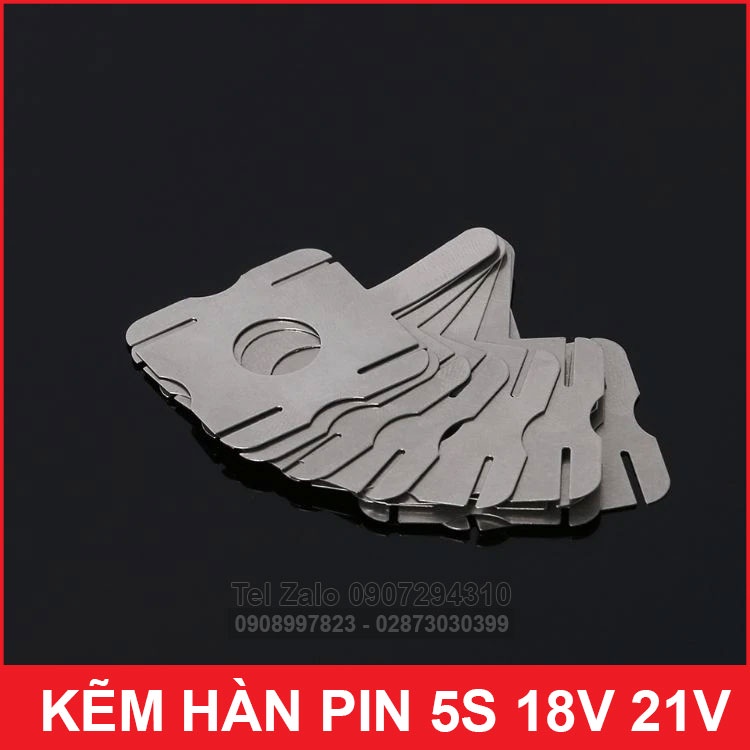 Bộ Kẽm Hàn Cell Pin 5S2P 10 cell 18650 18V 21V