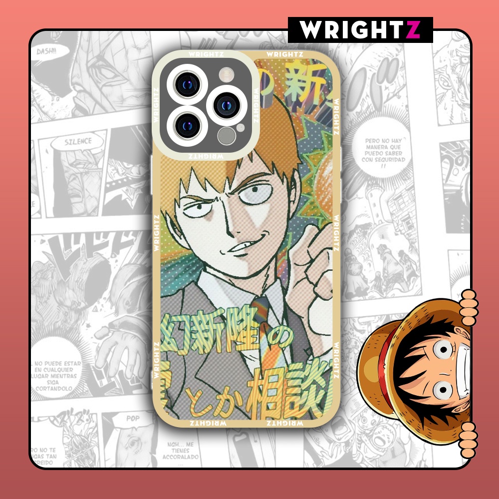 Ốp lưng iphone cạnh vuông WrightZ Reigen Mob Psycho 100 Anime Manga Nhật Bản 8plus/x/xs/11/12/pro/max/plus/promax