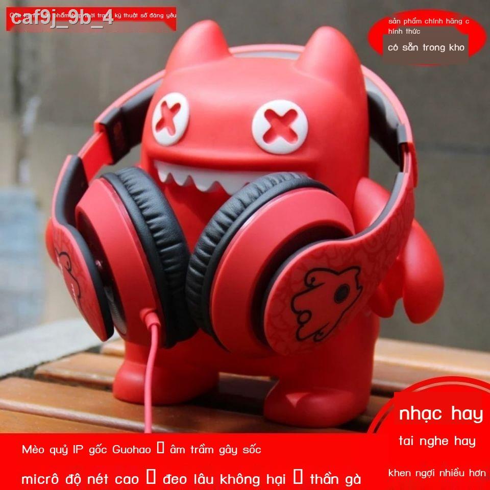 ✿ ❦Tai nghe Senmai Devil Cat Tai nghe có dây Loa siêu trầm gắn trên đầu Máy tính di động Ăn gà Thể thao điện tử Thể thao