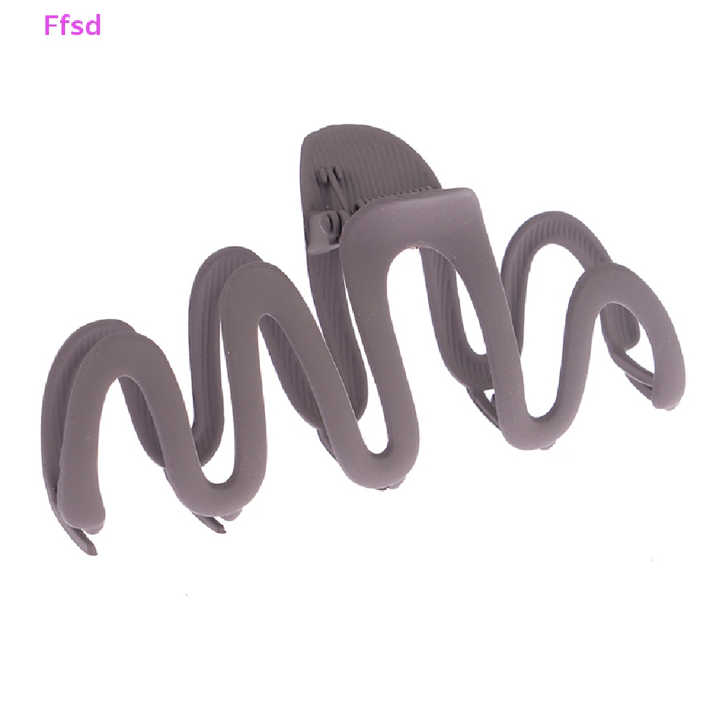 {Ffsd} Kẹp Tóc Càng Cua Thiết Kế Kiểu Hình Học Gợn Sóng Màu Đục Đặc Biệt Cho Nữ *